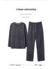Men's Spring/Autumn Long Sleeve Cotton-Look Pajama Set - Youth Style, Casual Homewear, Plus Size.