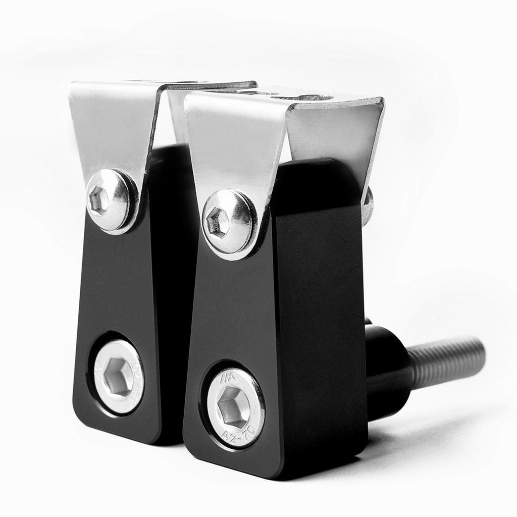 Paar CNC Schwarz M8 Motorrad Scheinwerfer Nebelscheinwerfer Montagehalterung Verlängerung Halterung