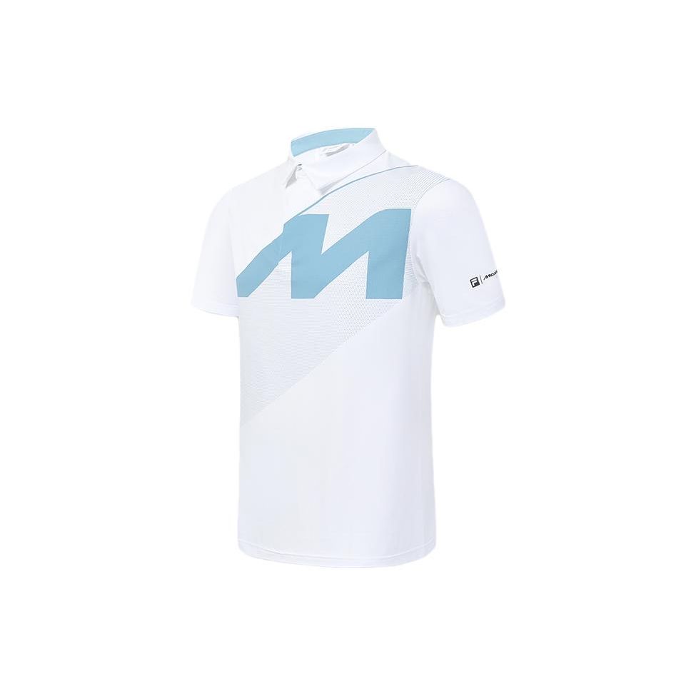 

FILA X McLaren Collaboration SS23 M Letter Print Golf Polo Shirt Men Polo Shirts Jade-White A11M325115F-WT XL