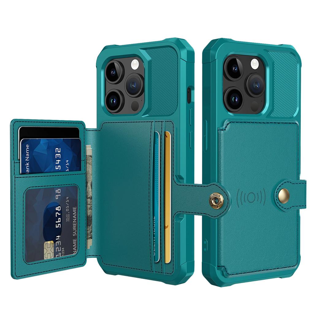Magnetic Cards Solt Wallet Leather Case for iPhone 15 Plus 16 17 Pro Max Air 14 13 12 11 Anti Drop Bag Holder Pocket Cover