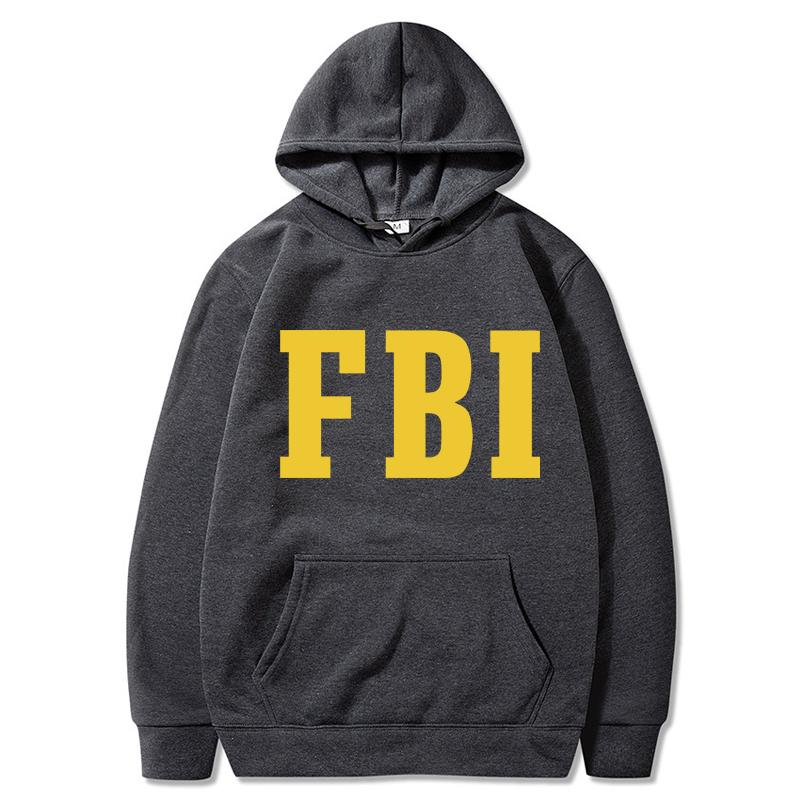 Hoodie Sleeved Long Hoodies Men Fbi Printing Men Womens Hoodies Tracksuits Jogger Pants Thick Warm Clothes Men Hoodie