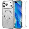 Protective Case - BOOLING - for iPhone 17 Pro Max - with Magnetic Ring - Silver - 2 Glass