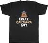 Crazy Capybara Guy Funny Mens T-Shirt Tee Gift Top