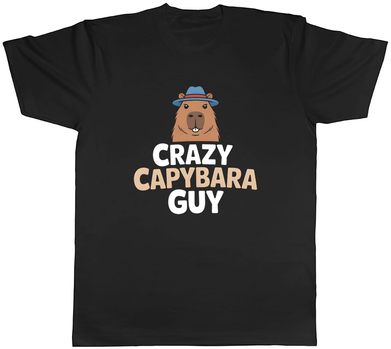Crazy Capybara Guy Funny Mens T-Shirt Tee Gift Top M