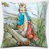 Cute Cartoon Rabbit Printing Series Pattern Pillowcase Square Pillowcase Home Office Decoration Pillowcase