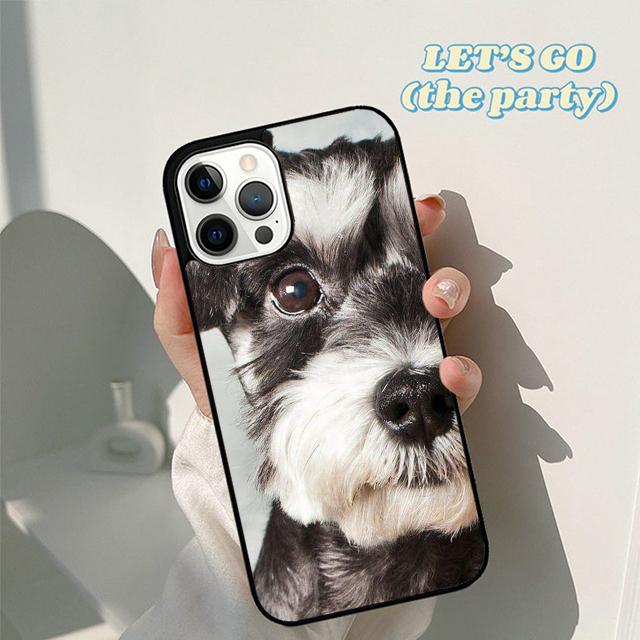 Autumu Miniature schnauzer puppy dog Phone Case Cover for iPhone 17 Air 16 16e 15 12 11 13 14 Pro Max Plus Coque