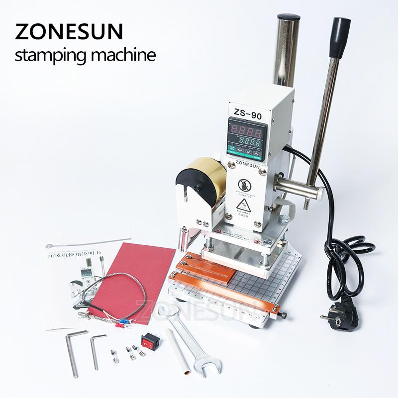 ZONESUN Macchina per Stampa a Caldo ZS-90 per Carta, Pelle, Carte PVC