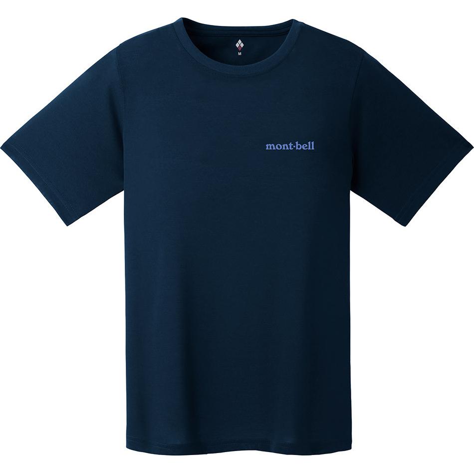 MONTBELL Japanese Comfortable Crew Neck Quick Dry Breathable Pullover Print Short Sleeve Regular T-Shirt Women's