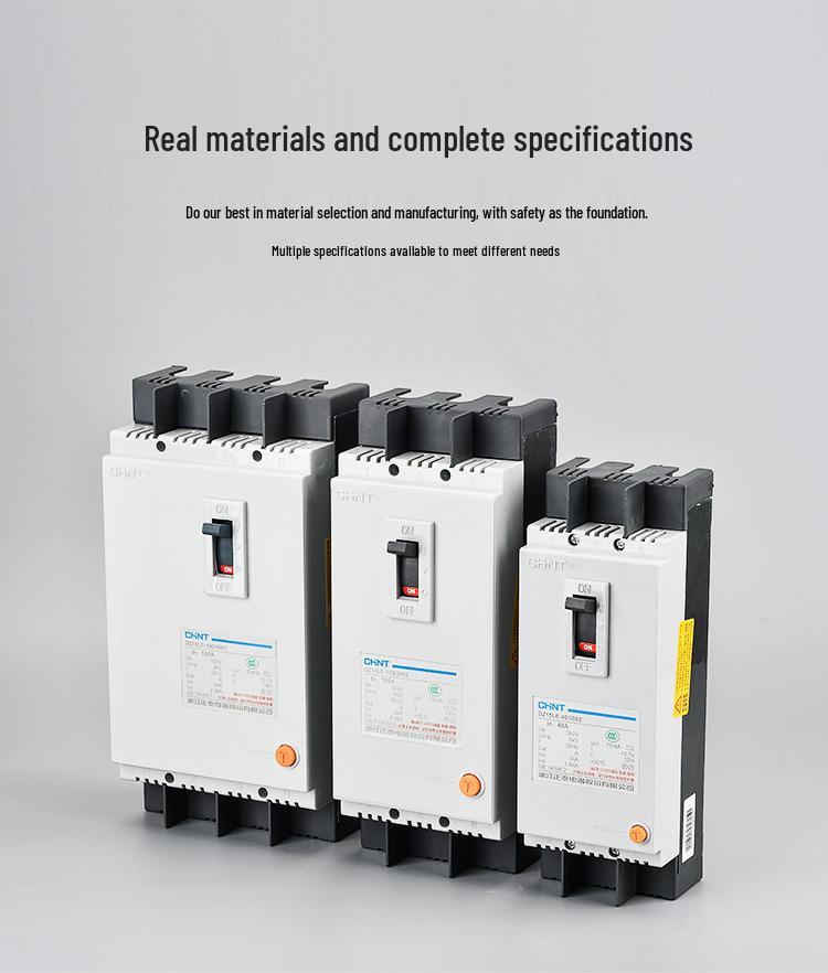 Chint DZ15LE-4901 Circuit Breaker with Leakage Protection, 2P/3P/4P, Plastic Shell, 63A/100A