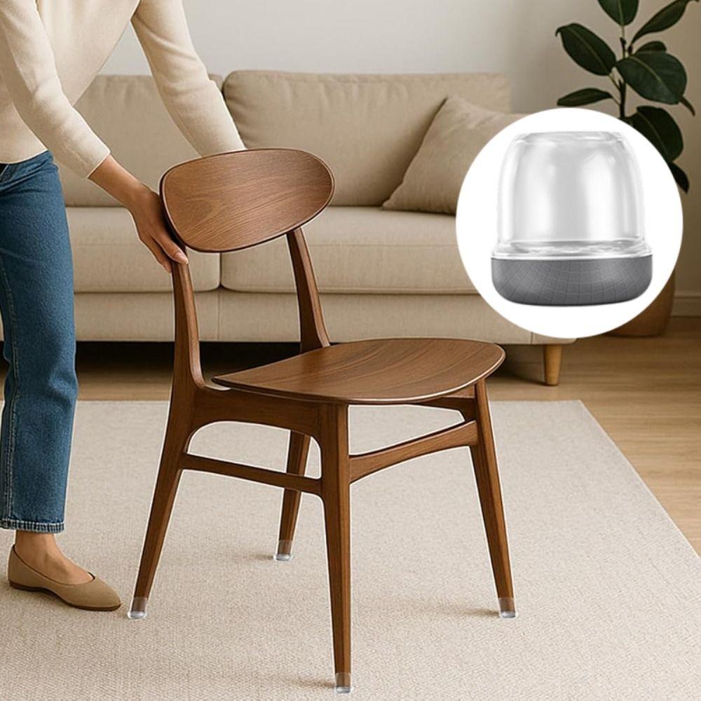 8 Pcs Wear-resistant Furniture Feet Pad Resilient Chair Leg Cover Chair Leg Silent Mat  Table