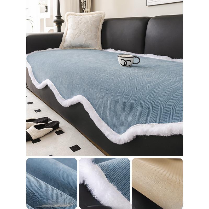 

Утолщенная подушка для дивана из синели, осенний и зимний чехол для дивана, зимний нескользящий чехол для подушки 90*90