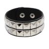 Punk Rock Studded Bracelet Set Spiked Leather Cuff Bracelet for Men Women 80s Wristband Emo Bracelet Adjustable