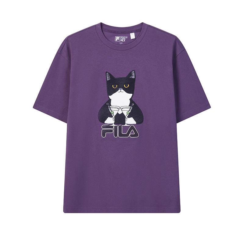 

FILA Original Knit Cool Antibacterial Loose Short Sleeve T-Shirt Men tops F11M629105F-DP S