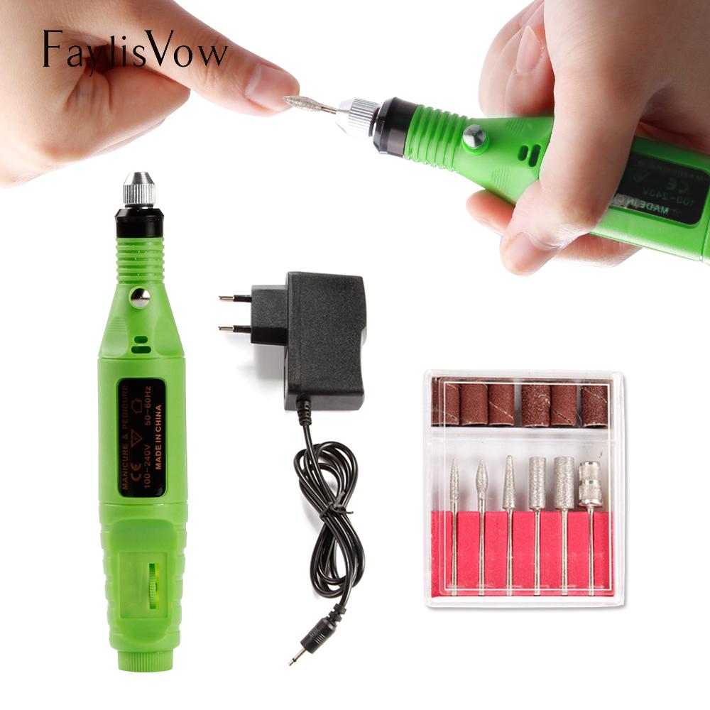 Green Electric Manicure Apparatus Pedicure Milling Cutters Nail Cuticle Acrylic Gel Remover Machine
