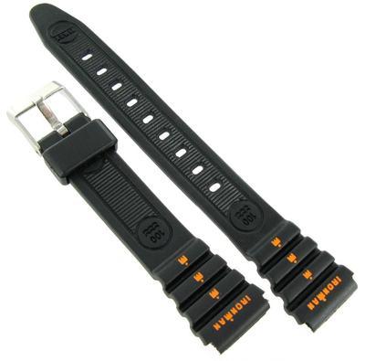 TIMEX 15MM Damen-Armband aus schwarzem Gummi für Ironman Triathlon Sportuhr