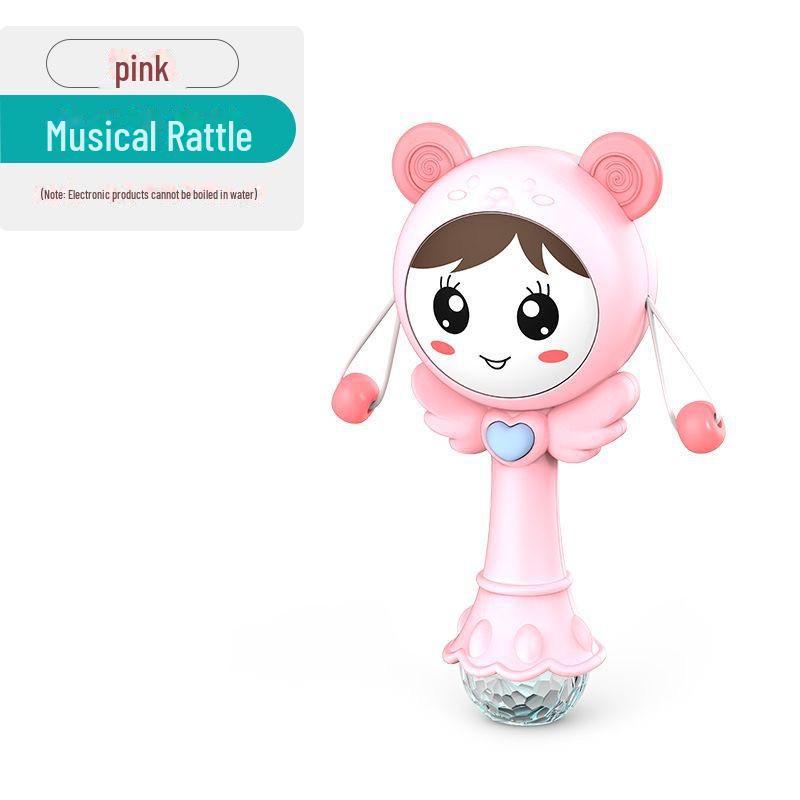 Soft Rubber Teething Rattle & Grasping Ball for Babies 0-12 Months