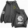 Anime Gachiakuta Enjin Same Style Zipper Hoodie Men Women Casual Oversized Zip Up Unisex Manga Cosplay Zip Up Sweatshirts