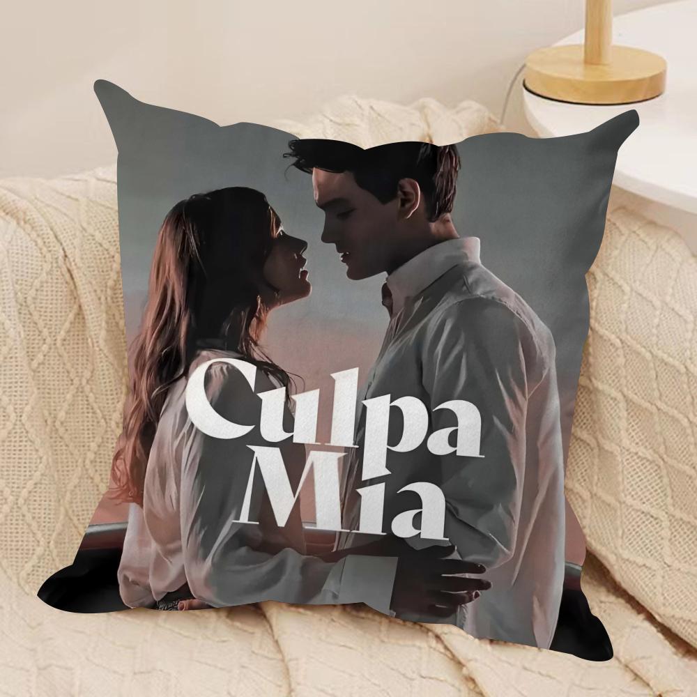 

My F-Fault Culpa Mia Cushion Cover Silky Short Plush Sofa Pillow Cover Hidden Zipper Soft Dustproof Case for Home Decor 30cmx30cm