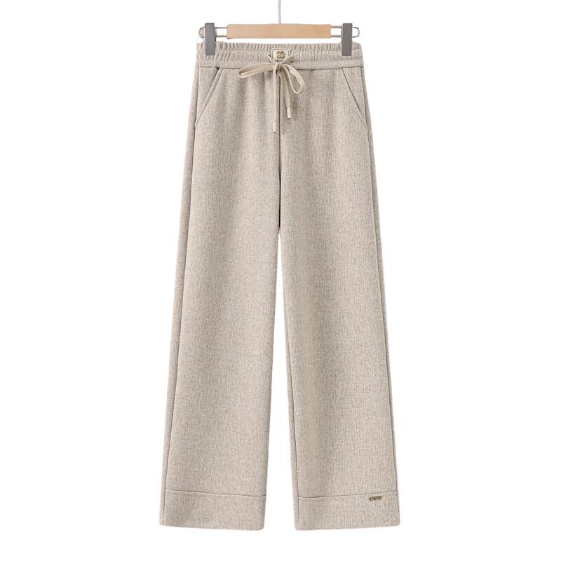 Women's Thickened Fleece-Lined Straight-Leg Winter Pants