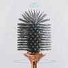 Silicone Toilet Brush Set Long Handle No Drill Wall Mounted Quick Dry Leak Proof For Bathroom Deep Cleaning Durable Multi Use