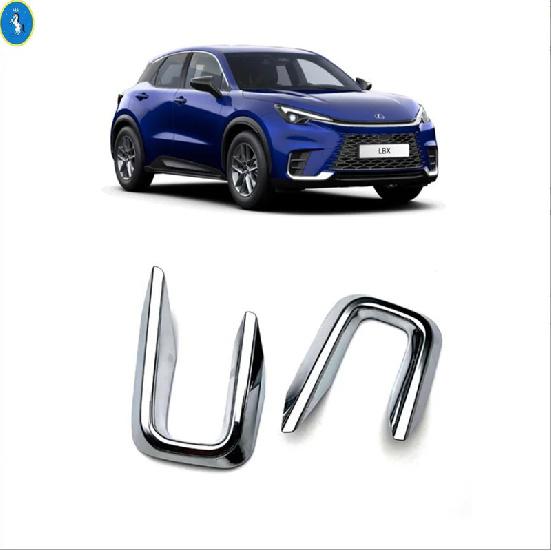 Chrome Front Bumper Fog Lights Lamps Blade Strip Cover Trim Fit For Lexus LBX 2024 2025 2026 Accessories Exterior Refit
