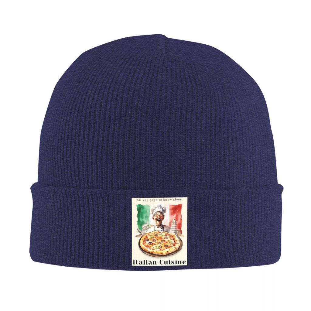 Italian Flag Pizza Warm Knitted Cap Winter Knit Bonnet Hat Skullies Beanies Hip Hop Caps for Unisex