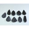457Cts.Natural Black Tourmaline Pear Shape Cabochon Loose Gemstone 09Pcs Lot C-335