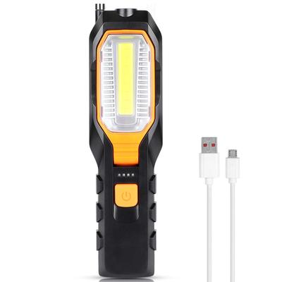 Lampă de lucru COB reîncărcabilă, LED reglabilă prin USB, cu cârlig magnetic pentru reparații
