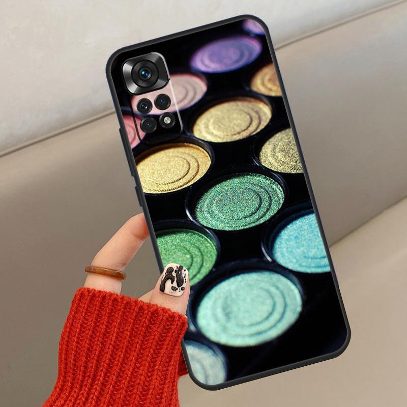 Makeup Eyeshadow Palette Case For Xiaomi Redmi Note 14 13 12 10 11 15 Pro Plus Cover For Redmi 15 15C 13C 10C 12C 14C