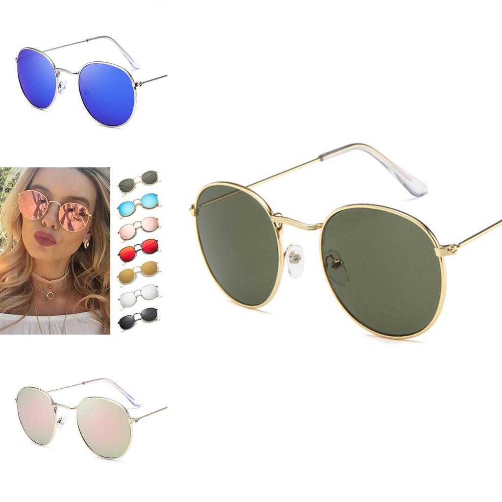 Fashion Oversized Round Sunglasses For Men And Women With Vintage Retro Mirror Glasses