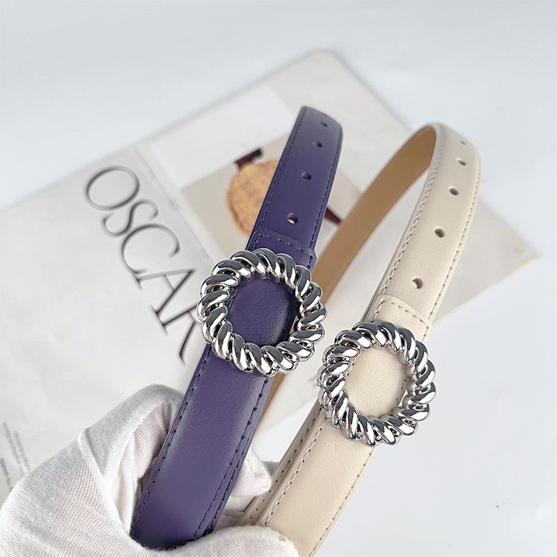 Leather Women'S Belt Cowhide Simple Match Casual Pants Jeans Decorative Women'S Belt