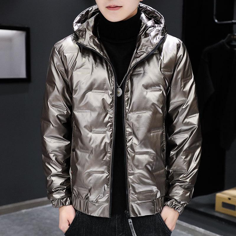 

2025 флисовая утолщенная куртка больших размеров осень и зима мужская среднего возраста однотонная повседневная теплая куртка с капюшоном рубашка топ 5XL золотой