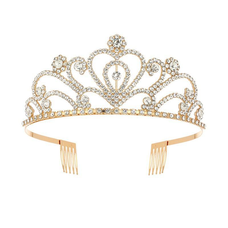 Bola Rei Rainha Coroa Barroca Coroa de Rainha Adorno de Cabeça Coroa de Cristal Festa Aniversário Rei