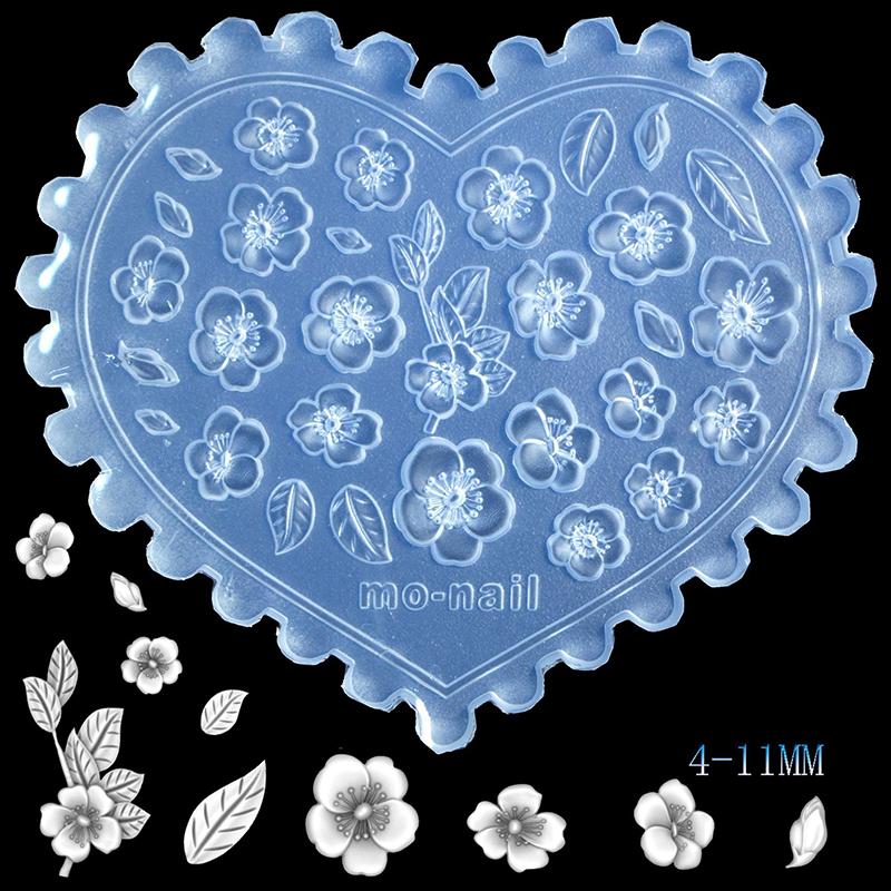 Molde para Esculpir Uñas Flor Creativa Mariposa Copo de Nieve Decoraciones para Uñas Nail Art Placas de Estampado Manicura DIY Accesorios Herramientas