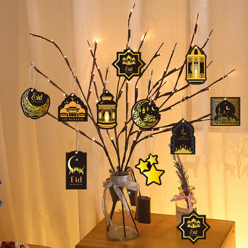 Ramadan Decoration 2026 Eid Mubarak Hanging Pendant for Plant Pot Islamic Muslims Home Decor Ramadan Kareem Pendants
