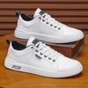 Nuove Sneakers Basse da Uomo in Pelle Morbide Resistenti Bianche Casual alla Moda Versatili Ispirate allo Skate per Streetwear Quotidiano