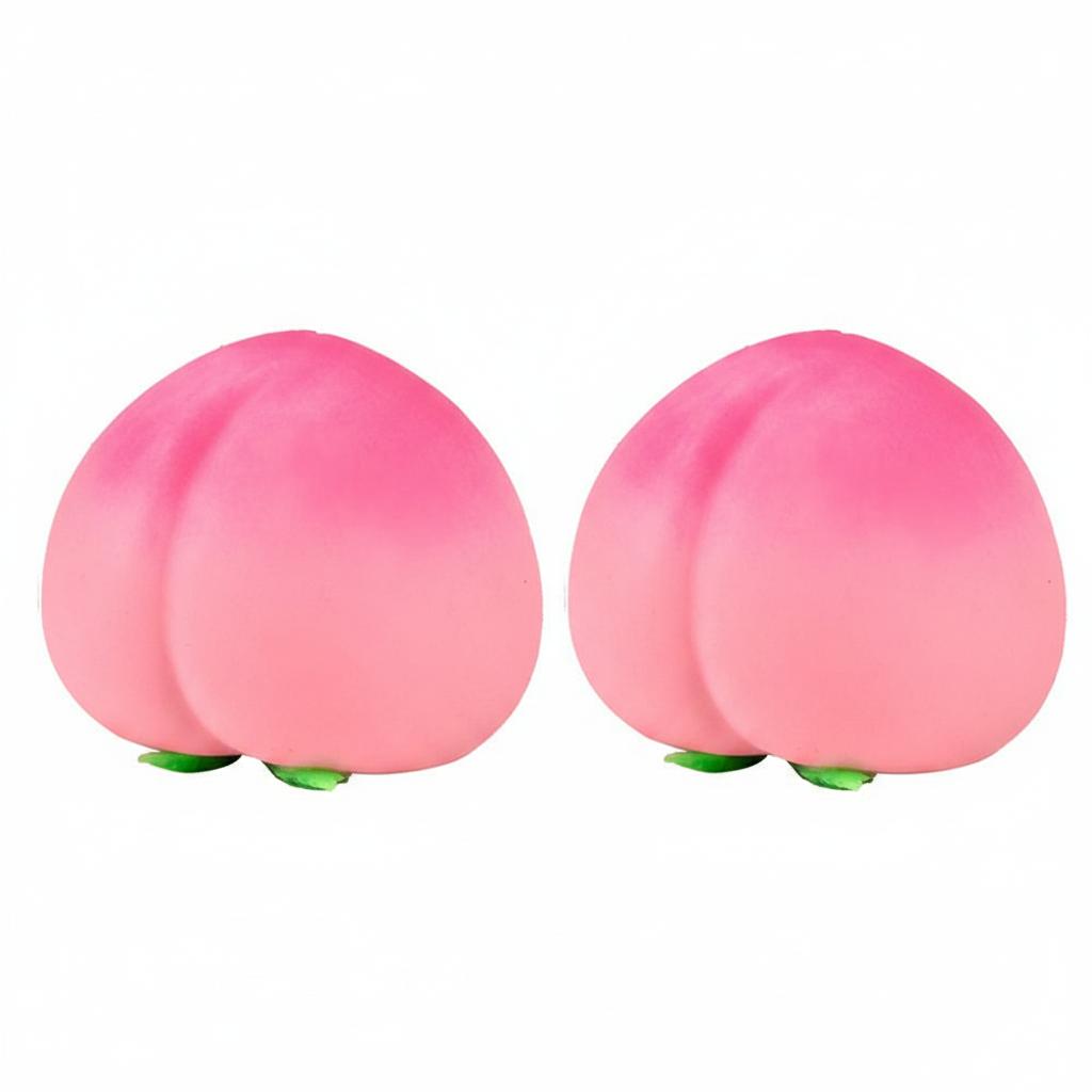 1/2Pcs Kawaii Peach Squishy Toy Slow Rising Soft Squeeze Stress Relief Anti-Anxiety Sensory Fidget Toy for Kids Gift