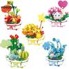 Keeppley  Building Block Pikachu Charmander Squirtle Model Toy HomeDecoration Plant Potted Flower Brick  Toy Child Gift