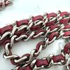 CHANEL CC Mark Round Chain Shoulder Bag Lambskin Leather pink