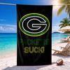 Green Bay Packers Quick-drying soft and absorbent beach towel—perfect for beach trips swimming outdoor camping and travel an essential beach item