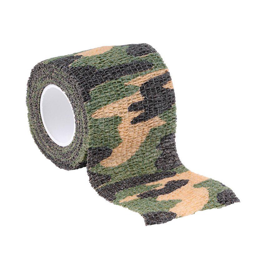 5PCS Military Camo Stretch Bandage Camping Hunting Camouflage Stealth Tape Wrap