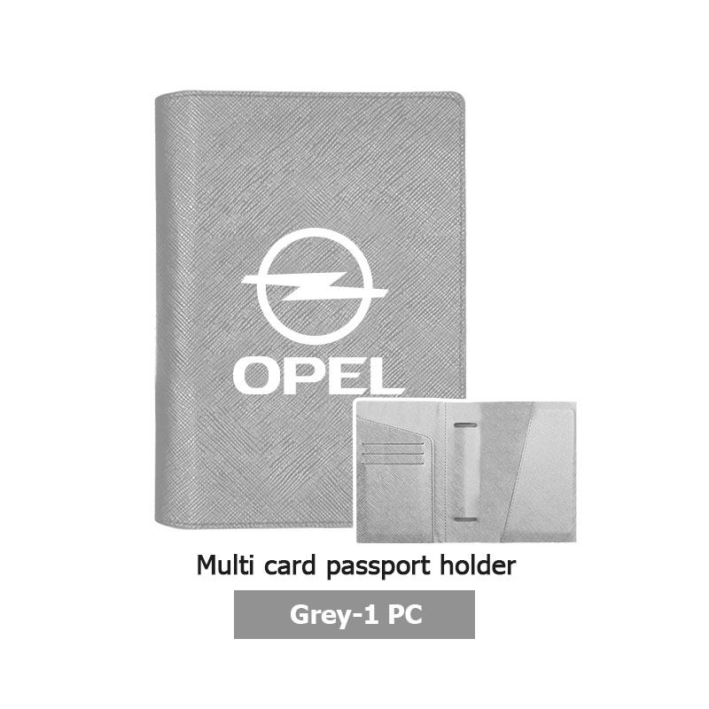 

Leather Wallet Multi Slot Passport Travel Wallet ID Card Holder For Opel Insignia Corsa Zafira Mokka Grandland Antara Ampera
