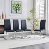 Modern Dining Chair Black, PU Leather & Metal Frame – Ergonomic Dining Chair for Modern Home
