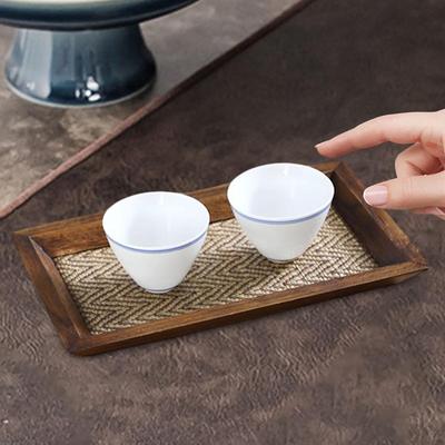 Tea Tray Gongfu Table Wooden Traditional Simple Rustic Storage Trays Desktop Organizer for