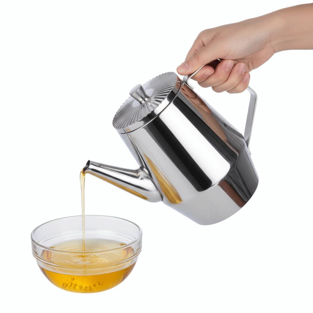 Thickened Stainless Steel Oil Bottle Large Capacity Seasoning Jars Pour Oil Bottle  Cooking