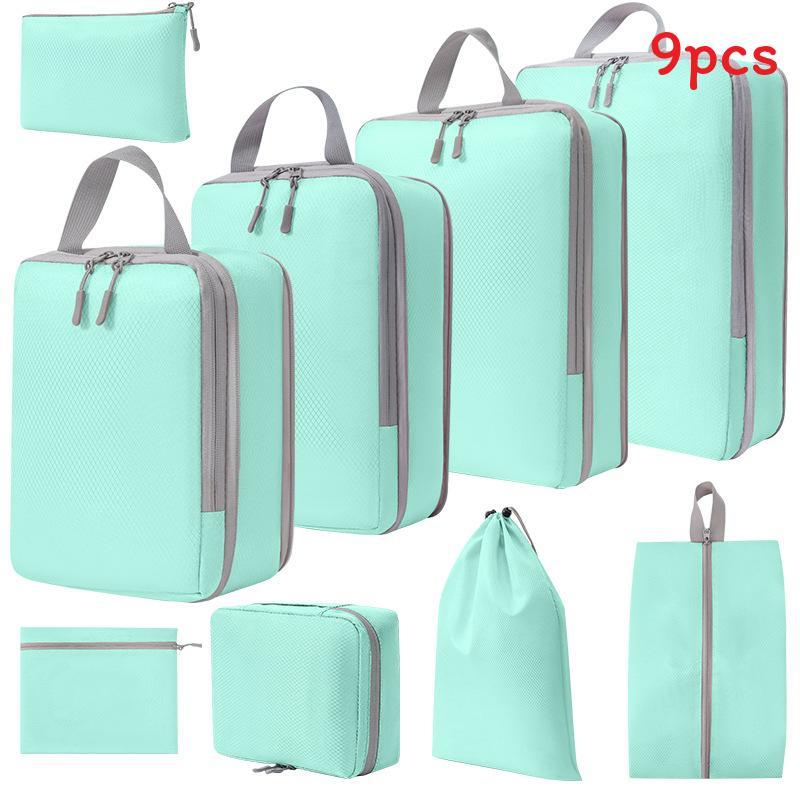 Travel Storage Organizer Set With Waterproof Polyester For Packing And Laundry