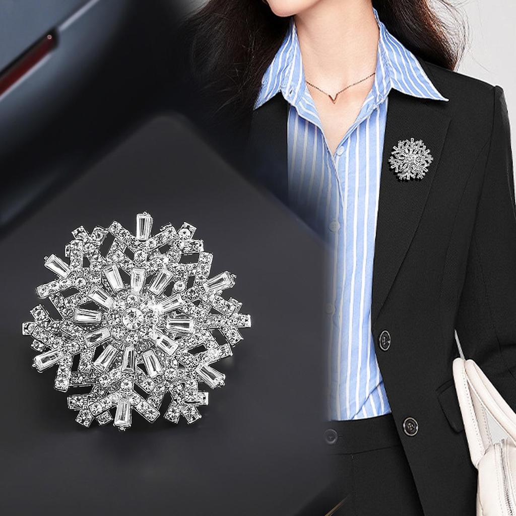 Luxury 2025 Rotating Snowflake Brooch & Suit Pin Corsage