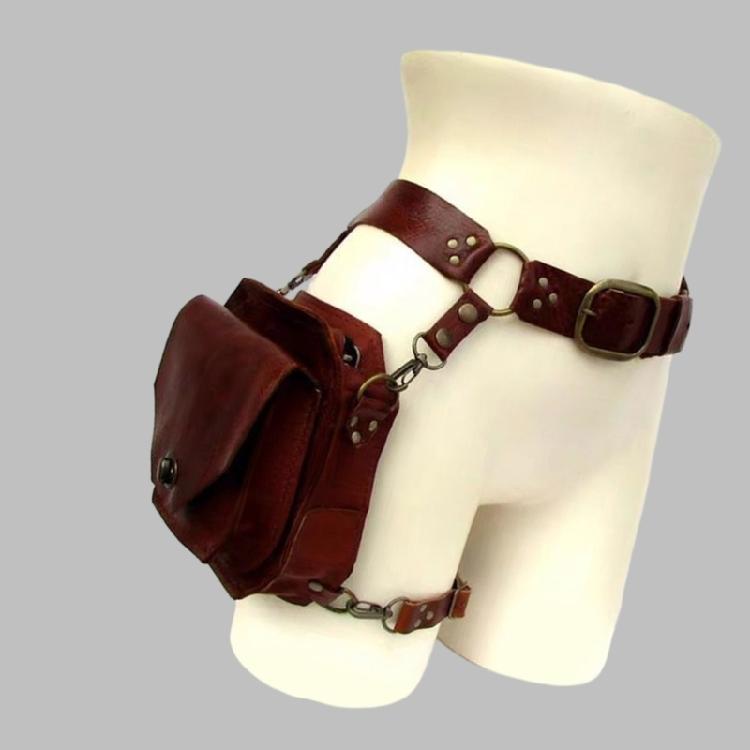 Medieval Waist Belt Drop Leg Bag Leather Waist Bag Motorcycle Waist Bag Halloween Costume Accessories for Women Women