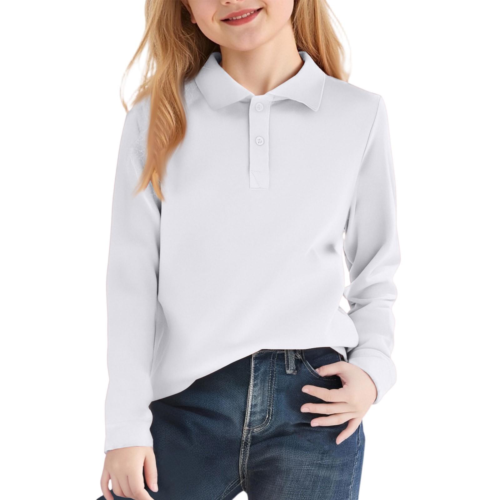 

Детская рубашка с длинным рукавом, рубашки для школьной формы для мальчиков 140 белый