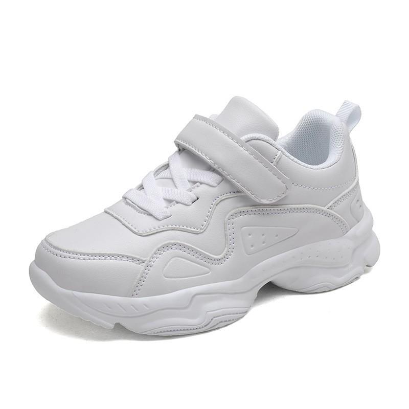 Kids White Mesh Sneakers Boys Girls Toddler School Performance Lightweight Breathable Low Top Casual Shoes